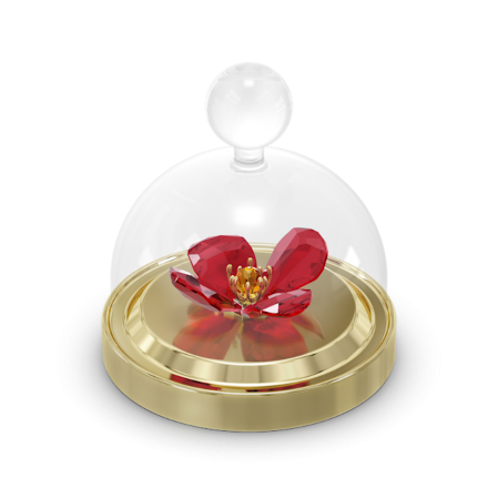 Resim Garden Tales Kırmızı Gelincik Cam Fanus, Küçük Boy