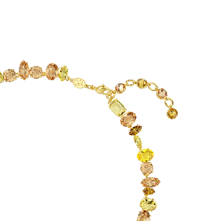 Resim Gema Tennis kolye, Karışık kesimler, Sarı, Altın rengi kaplama