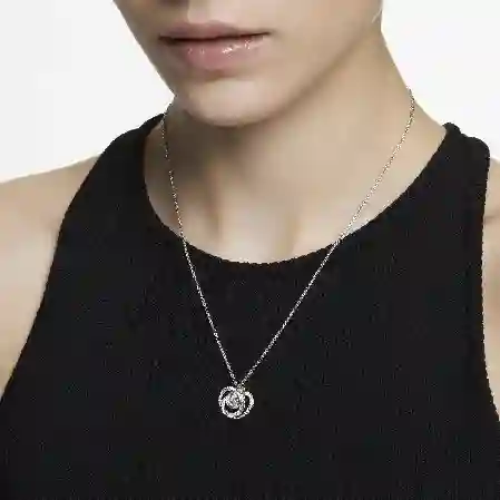 Resim Generation Kolye, Beyaz, Rodyum kaplama