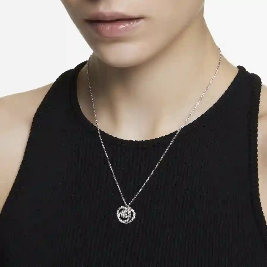 Resim Generation Kolye, Beyaz, Rodyum kaplama