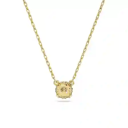 Resim Constella Kolye, Yuvarlak kesim, Beyaz, Altın rengi kaplama