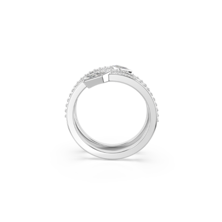 Resim Idyllia Motif Yüzük, Karışık kesimler, Ok, Beyaz, Rodyum kaplama