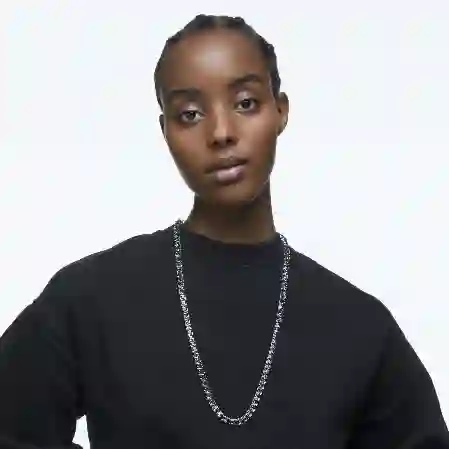 Resim Millenia Kolye, Kare kesim, Uzun, Gri, Rutenyum kaplama