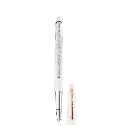Resim Crystalline Nova Top Uçlu Kalem, Beyaz, Pembe altın rengi kaplama
