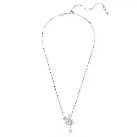 Resim Swan Vienna Kolye, Kuğu, Beyaz, Rodyum kaplama