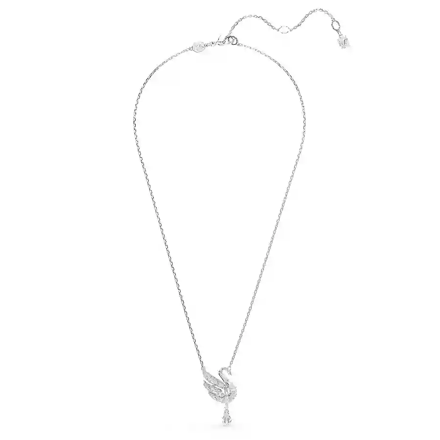 Resim Swan Vienna Kolye, Kuğu, Beyaz, Rodyum kaplama