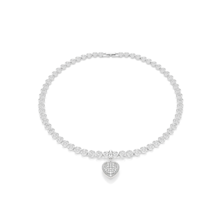 Resim Idyllia Charm, Karışık kesimler, İnci rengi kaplama, Kalp, Beyaz, Rodyum kaplama