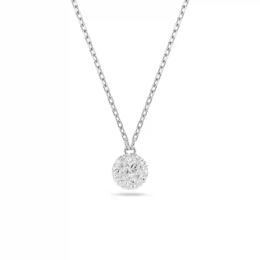 Resim Dextera Kolye, Yuvarlak kesim, Küre, Beyaz, Rodyum kaplama