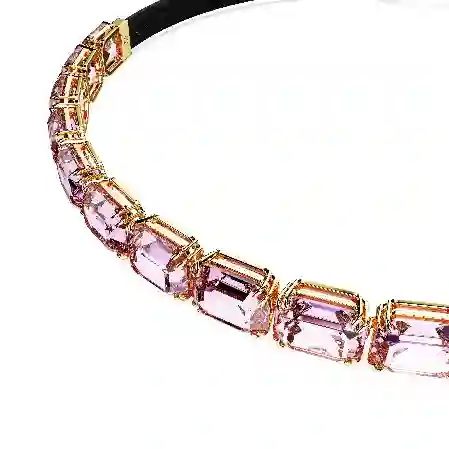 Resim Millenia Tennis gerdanlık, Sekizgen kesim, Mor, Altın rengi kaplama