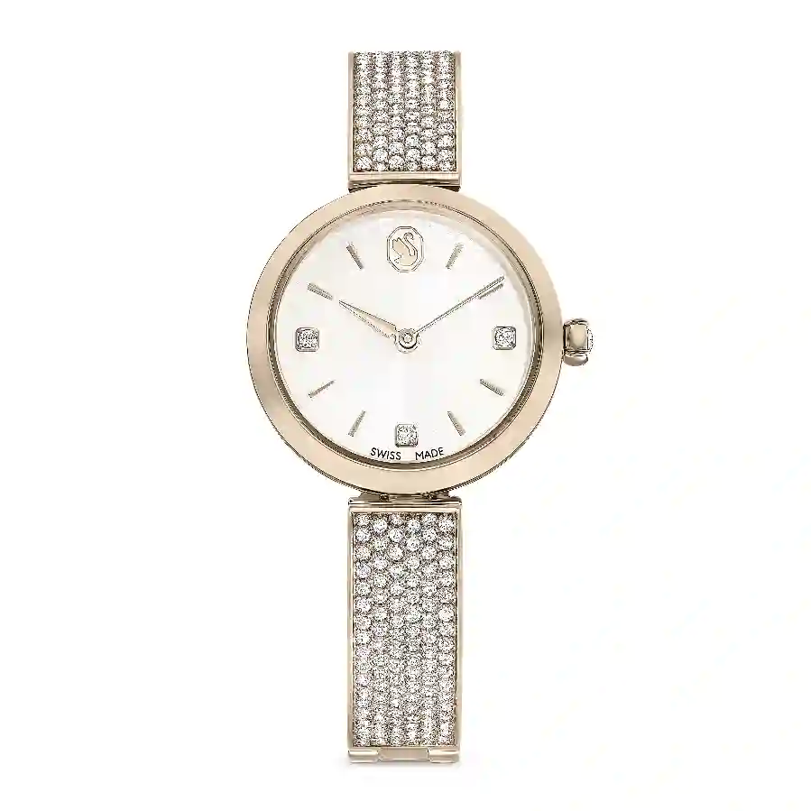 Resim Illumina Saat, İsviçre Üretimi, Metal bileklik, Altın Rengi, Şampanya altın rengi yüzey