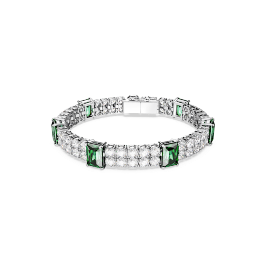 Resim Matrix Tennis Bileklik, Karışık kesimler, Yeşil, Rodyum kaplama