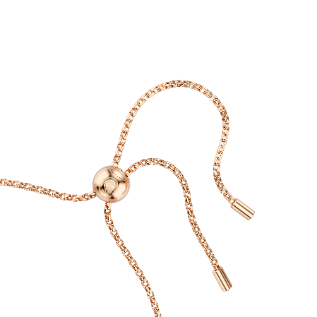 Resim Constella Bileklik, Kristal inci, Yuvarlak kesim, Beyaz, Pembe altın rengi kaplama