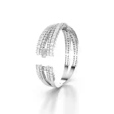 Resim Hyperbola Kelepçe, Karışık kesimler, Infinity, Beyaz, Rodyum kaplama