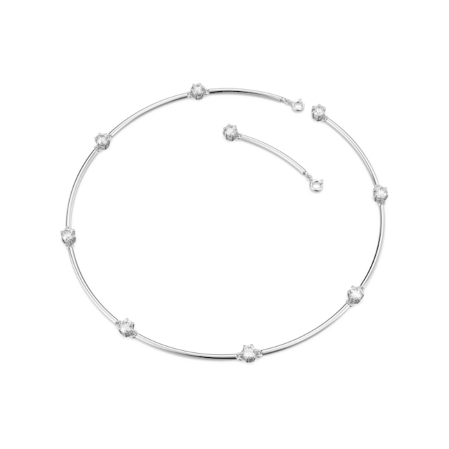 Resim Constella Kolye, Yuvarlak kesim, Beyaz, Rodyum kaplama