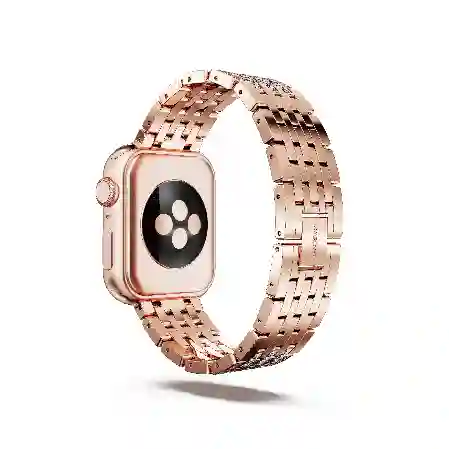 Resim Prenses kordon, Apple Watch® 40 mm ve 41 mm ile uyumlu, Rose Altın tonu, Pembe altın rengi yüzey
