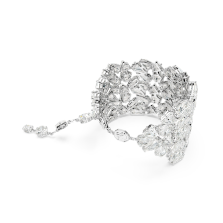 Resim Mesmera Wide Bileklik, Karışık kesimler, Beyaz, Rodyum kaplama