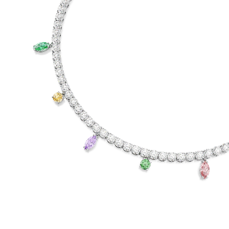 Resim Ariana Grande x Swarovski Tennis kolye, Karışık kesimler, Çok renkli, Rodyum kaplama