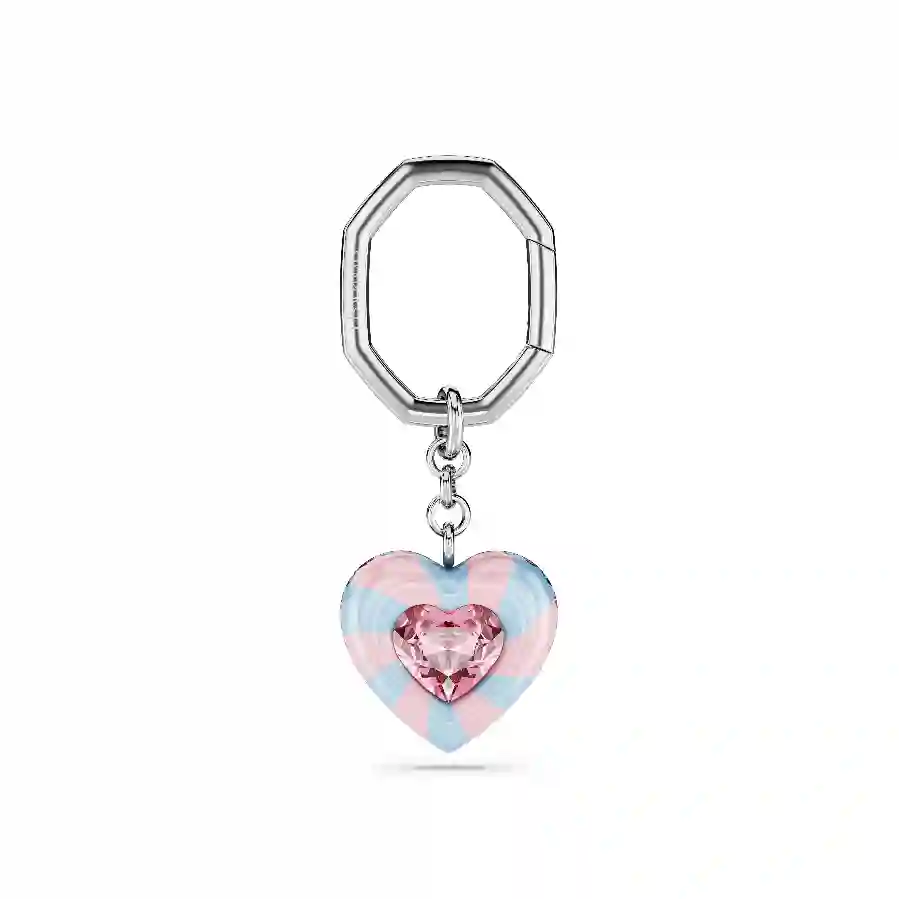 Resim Dulcis Anahtarlık, Kalp kesim, Kalp, Çok renkli, Rodyum kaplama