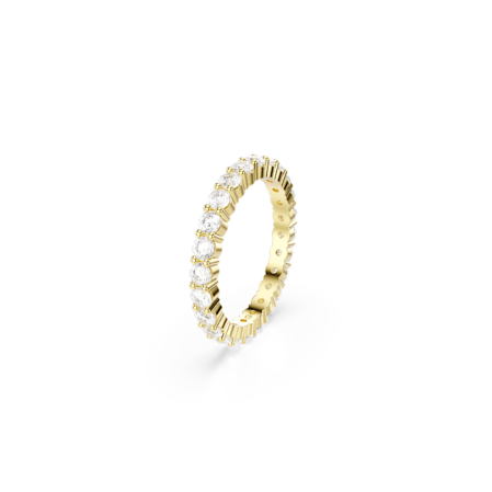 Resim Matrix Vittore Bant yüzük, Yuvarlak kesim, Beyaz, Altın rengi kaplama