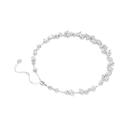 Resim Constella Kolye, Yuvarlak kesim, Beyaz, Rodyum kaplama