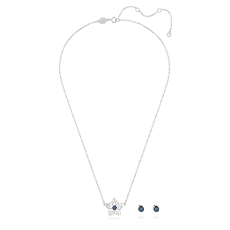 Resim Stella Set, Karışık kesimler, Yıldız, Mavi, Rodyum kaplama