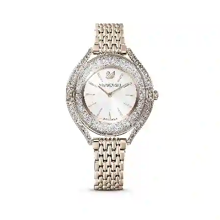 Resim Crystalline Aura Saat, İsviçre Üretimi, Metal bileklik, Altın Rengi, Şampanya altın rengi yüzey