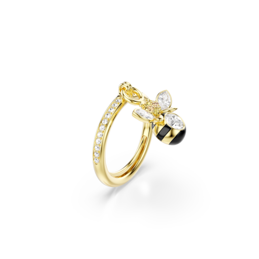 Resim Idyllia Motif Yüzük, Karışık kesimler, Arı, Çok renkli, Altın rengi kaplama