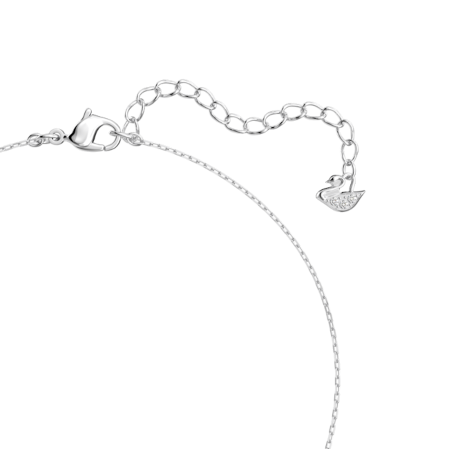 Resim Attract Trilogy Kolye, Yuvarlak kesim, Beyaz, Rodyum kaplama