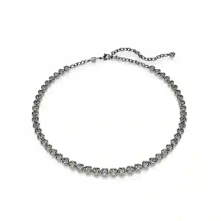 Resim Imber Tennis Kolye, Yuvarlak kesim, Gri, Rutenyum kaplama