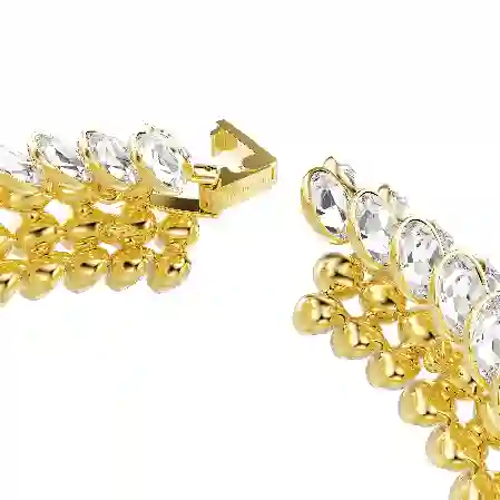 Resim Idyllia Bileklik, Oval kesim, Beyaz, Altın rengi kaplama