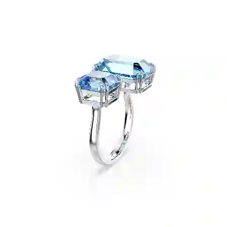 Resim Millenia Açık Yüzük, Sekizgen kesim, Mavi, Rodyum kaplama