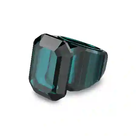 Resim Lucent Kokteyl Yüzüğü, Sekizgen kesim, Yeşil