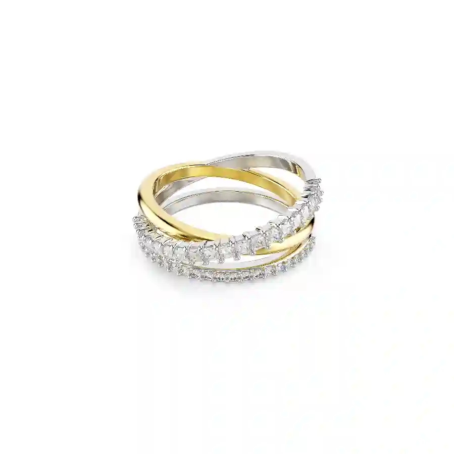 Resim Hyperbola Yüzük, Karışık kesimler, Beyaz, Karışık metal yüzey