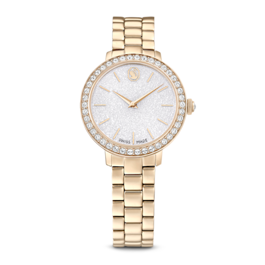 Resim Saat, İsviçre Üretimi, Metal bileklik, Altın Rengi, Şampanya altın rengi yüzey