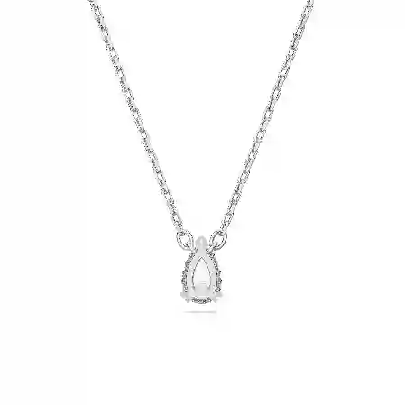 Resim Millenia Kolye, Armut kesim, Beyaz, Rodyum kaplama