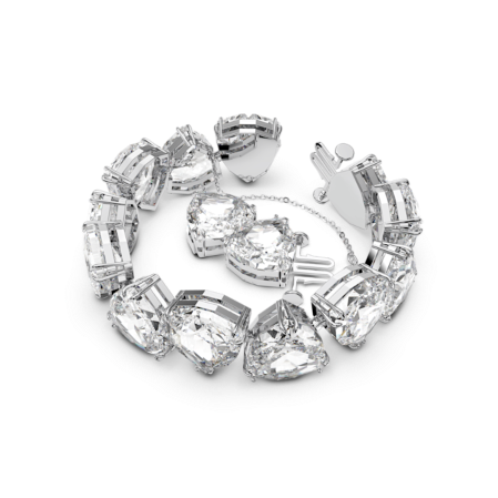 Resim Millenia Bileklik, Büyük kristaller, Trilliant kesim, Beyaz, Rodyum kaplama