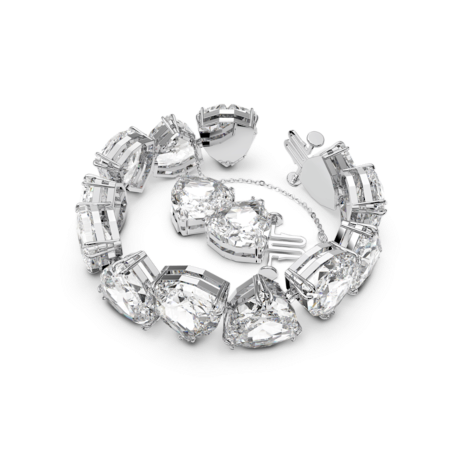 Resim Millenia Bileklik, Büyük kristaller, Trilliant kesim, Beyaz, Rodyum kaplama