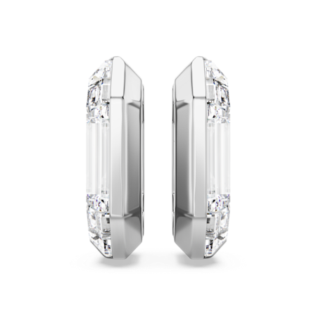 Resim Lucent halka küpeler, Sekizgen şekil, Küçük, Beyaz