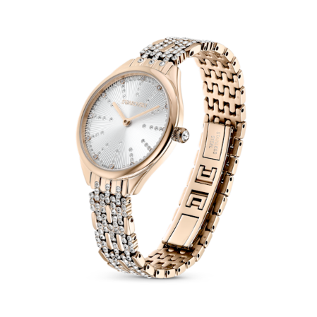 Resim Attract Saat, İsviçre üretimi, Pavé, Kristal bileklik, Altın Rengi, Şampanya altın rengi yüzey