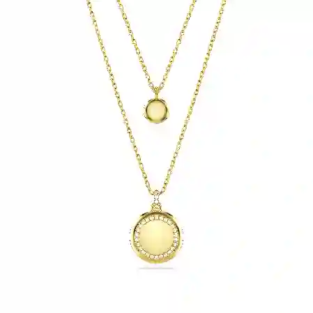 Resim Meteora Katlı Kolye, Beyaz, Altın rengi kaplama