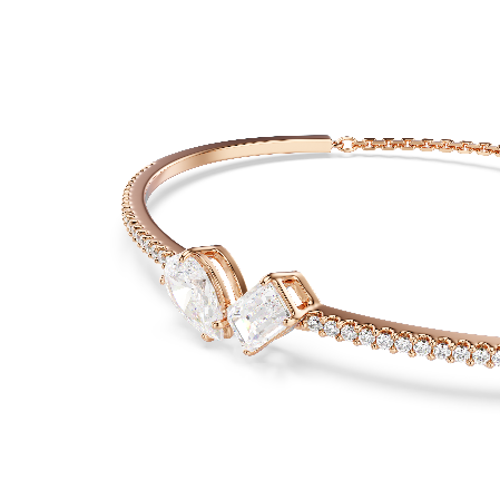 Resim Mesmera Bileklik, Karışık kesimler, Beyaz, Pembe altın rengi kaplama