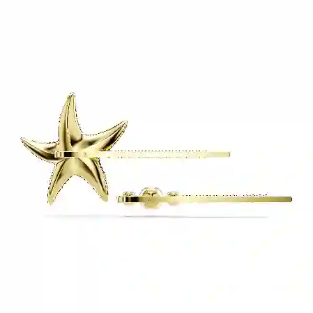 Resim Idyllia Saç İğnesi, Set (2), Kristal inciler, Denizyıldızı, Çok renkli, Altın rengi kaplama