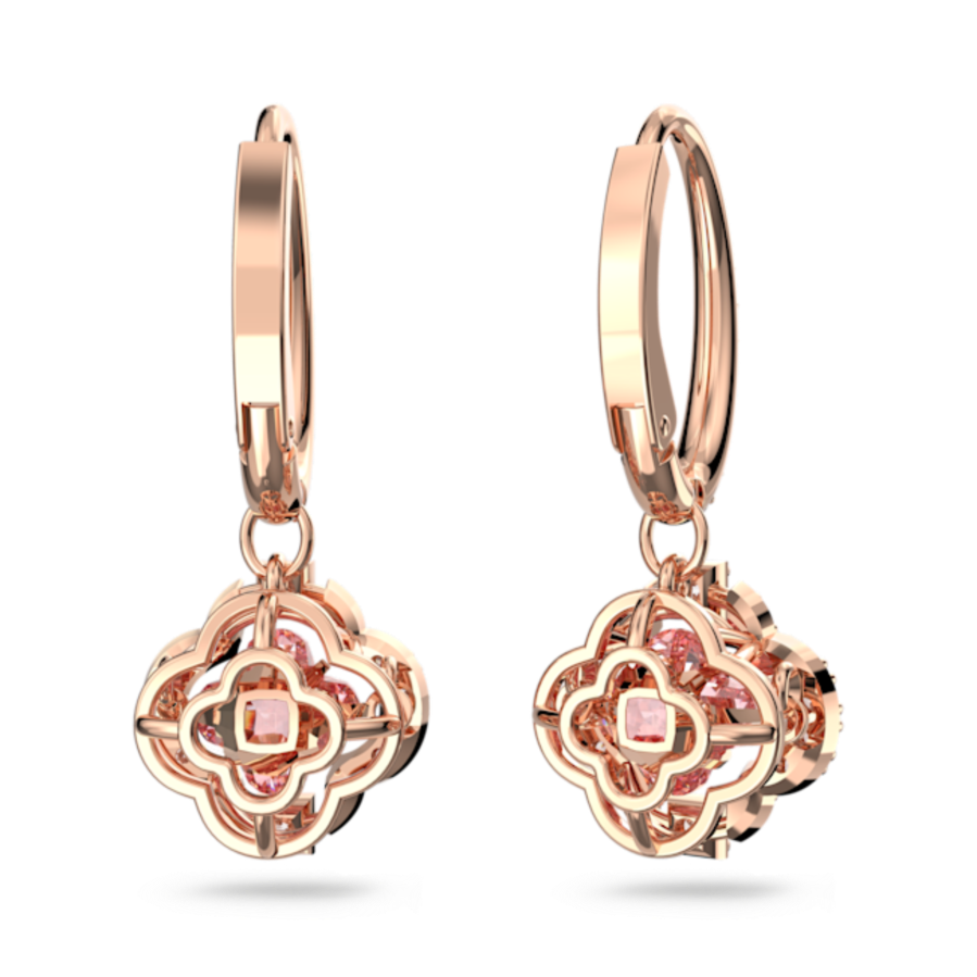 Resim Una damla küpeler, Yonca, Pembe, Pembe altın rengi kaplama