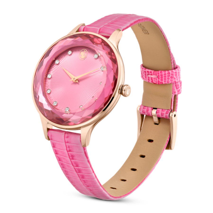 Resim Nova Saat, İsviçre Üretimi, Deri kayış, Pembe, Pembe altın rengi yüzey