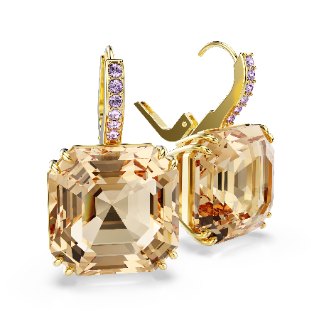 Resim Millenia damla küpeler, Karışık kesimler, Caramel, Altın rengi kaplama