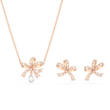 Resim Volta Set, Fiyonk, Beyaz, Pembe altın rengi kaplama