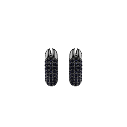 Resim Dextera halka küpeler, Küçük, Siyah, Rutenyum kaplama