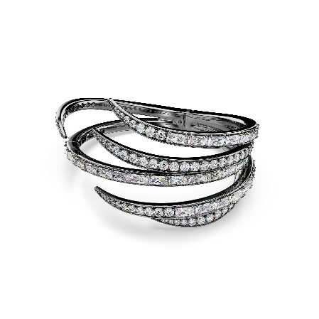 Resim The Vienna Collection Bileklik, Tüy, Beyaz, Rutenyum kaplama