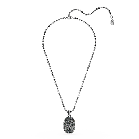 Resim Dextera Octagon Kolye, Sekizgen şekil, Yuvarlak kesim, Siyah, Rutenyum kaplama