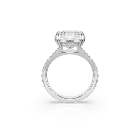 Resim Constella Kokteyl Yüzüğü, Kare kesim, Pavé, Beyaz, Rodyum kaplama